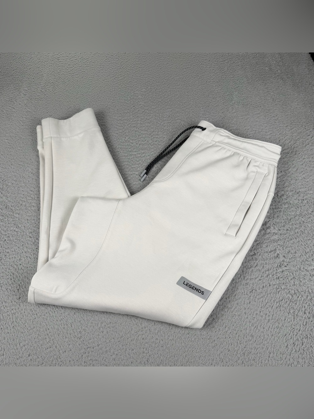 Legends Hawthorne Jogger Mens Large Beige Slim Tapered Tech Pants Athletic